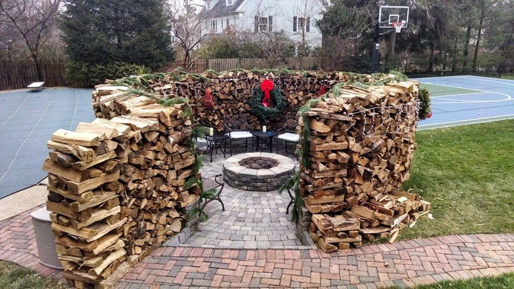 outdoor fire pit and delivered wood montclair nj